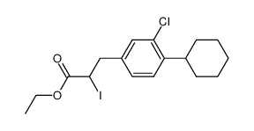 ethyl α-iodo-β-(3-chloro-4-cyclohexylphenyl)propionate Structure