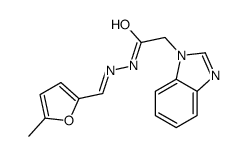 2-(benzimidazol-1-yl)-N-[(E)-(5-methylfuran-2-yl)methylideneamino]acetamide结构式