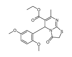 ethyl 5-(2,5-dimethoxyphenyl)-7-methyl-3-oxo-5H-[1,3]thiazolo[3,2-a]pyrimidine-6-carboxylate Structure