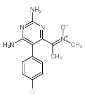 1-[2,6-diamino-5-(4-chlorophenyl)pyrimidin-4-yl]ethylidene-methyl-oxido-azanium结构式