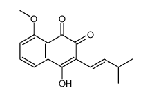 4-hydroxy-8-methoxy-3-(3-methylbut-1-enyl)naphthalene-1,2-dione Structure