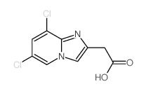 2-(3,5-dichloro-1,7-diazabicyclo[4.3.0]nona-2,4,6,8-tetraen-8-yl)acetic acid structure