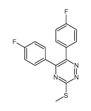 5,6-bis(4-fluorophenyl)-3-methylsulfanyl-1,2,4-triazine结构式