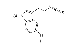 [3-(2-isothiocyanatoethyl)-5-methoxyindol-1-yl]-trimethylsilane结构式