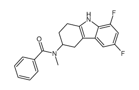 N-(6,8-difluoro-1,2,3,4-tetrahydro-carbazol-3-yl)-N-methyl-benzamide Structure