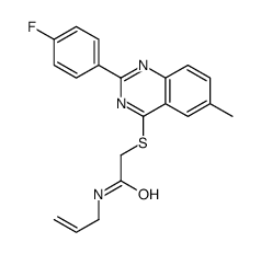 Acetamide, 2-[[2-(4-fluorophenyl)-6-methyl-4-quinazolinyl]thio]-N-2-propenyl- (9CI)结构式