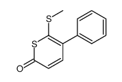 6-methylsulfanyl-5-phenylthiopyran-2-one Structure