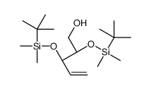 (2R,3S)-2,3-bis[[tert-butyl(dimethyl)silyl]oxy]pent-4-en-1-ol结构式