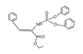 (Z)-2-(Diphenoxy-phosphorylamino)-3-phenyl-acrylic acid ethyl ester结构式