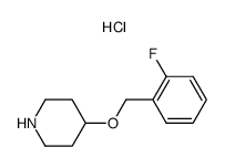 4-[(2-Fluorobenzyl)oxy]piperidine hydrochloride结构式