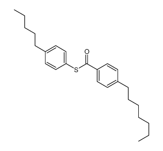 S-(4-pentylphenyl) 4-heptylbenzenecarbothioate结构式