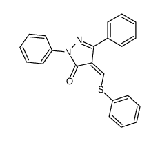 2,5-diphenyl-4-phenylsulfanylmethylene-2,4-dihydro-pyrazol-3-one结构式