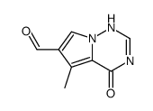 (9CI)-1,4-二氢-5-甲基-4-氧代-吡咯并[2,1-f][1,2,4]三嗪-6-羧醛结构式