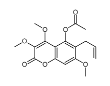 (3,4,7-trimethoxy-2-oxo-6-prop-2-enylchromen-5-yl) acetate结构式
