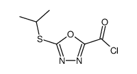 5-propan-2-ylsulfanyl-1,3,4-oxadiazole-2-carbonyl chloride结构式