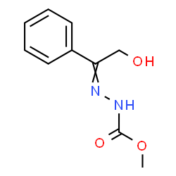 methyl (2-hydroxy-1-phenylethylidene)carbazate structure