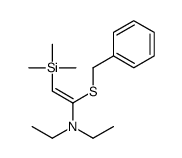 1-benzylsulfanyl-N,N-diethyl-2-trimethylsilylethenamine结构式