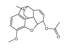 7,8-Didehydro-4,5α-epoxy-3-methoxy-17-methylmorphinan-6β-ol acetate结构式
