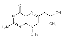 4(3H)-Pteridinone,2-amino-7,8-dihydro-6-(2-hydroxypropyl)-8-methyl-结构式