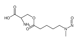 (2S)-2-amino-3-[5-[methyl(nitroso)amino]pentanoyloxy]propanoic acid Structure