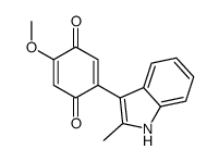 2-methoxy-5-(2-methyl-1H-indol-3-yl)cyclohexa-2,5-diene-1,4-dione Structure