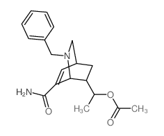 1-(7-benzyl-2-carbamoyl-7-azabicyclo[2.2.2]oct-2-en-6-yl)ethyl acetate结构式
