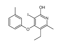 5-ethyl-3-iodo-6-methyl-4-(3-methylphenoxy)-1H-pyridin-2-one Structure