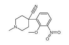 4-(2-methoxy-3-nitrophenyl)-1-methylpiperidine-4-carbonitrile Structure