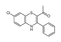 1-(7-chloro-3-phenyl-4H-1,4-benzothiazin-2-yl)ethanone Structure