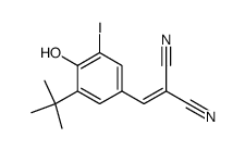 3-tert-butyl-4-hydroxy-5-iodobenzylidenemalononitrile Structure