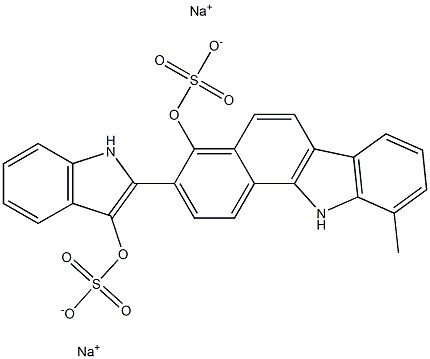 10-Methyl-3-[3-(sodiosulfooxy)-1H-indol-2-yl]-11H-benzo[a]carbazol-4-ol (sulfuric acid sodium) salt picture