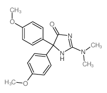 2-dimethylamino-5,5-bis(4-methoxyphenyl)-3H-imidazol-4-one structure