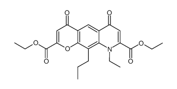 4H-Pyrano[3,2-g]quinoline-2,8-dicarboxylic acid, 9-ethyl-6,9-dihydro-4,6-dioxo-10-propyl-, 2,8-diethyl ester picture