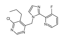4-chloro-6-[[2-(3-fluoropyridin-2-yl)imidazol-1-yl]methyl]-5-propylpyrimidine Structure