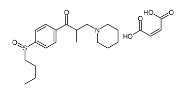 (E)-but-2-enedioic acid,1-(4-butylsulfinylphenyl)-2-methyl-3-piperidin-1-ylpropan-1-one结构式