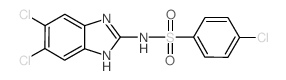 Benzenesulfonamide, 4-chloro-N-(5,6-dichloro-1H-benzimidazol-2-yl)- (en)结构式