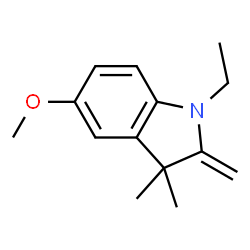 1H-Indole,1-ethyl-2,3-dihydro-5-methoxy-3,3-dimethyl-2-methylene-(9CI)结构式