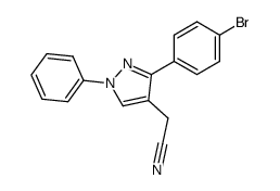 [3-(4-bromophenyl)-1-phenyl-1H-pyrazol-4-yl]acetonitrile Structure