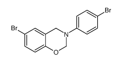 6-BROMO-3-(4-BROMO-PHENYL)-3,4-DIHYDRO-2H-BENZO[E][1,3]OXAZINE结构式