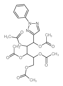 [1,2,4,5-tetraacetyloxy-1-(2-phenyltriazol-4-yl)pentan-3-yl] acetate Structure