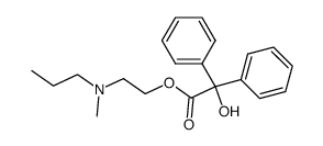 2-(methyl(propyl)amino)ethyl 2-hydroxy-2,2-diphenylacetate结构式