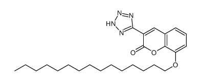 8-pentadecoxy-3-(2H-tetrazol-5-yl)chromen-2-one结构式