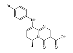 (-)-(S)-9-p-bromoanilino-6-methyl-4-oxo-6,7-dihydro-4H-pyrido<1,2-a>pyrimidine-3-carboxylic acid Structure