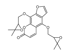 4,9-Bis[(3,3-dimethyloxiranyl)methoxy]-7H-furo[3,2-g][1]benzopyran-7-one结构式