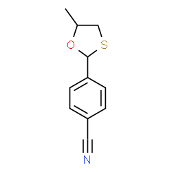 Benzonitrile, 4-(5-methyl-1,3-oxathiolan-2-yl)- (9CI) Structure