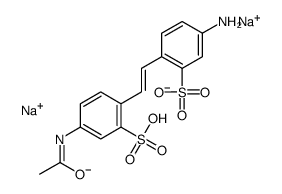 disodium,2-[(E)-2-(4-acetamido-2-sulfonatophenyl)ethenyl]-5-aminobenzenesulfonate结构式
