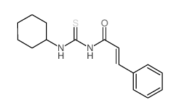 N-(cyclohexylthiocarbamoyl)-3-phenyl-prop-2-enamide结构式