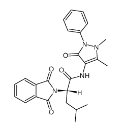 (S)-N-(1,5-dimethyl-3-oxo-2-phenyl-2,3-dihydro-1H-pyrazol-4-yl)-2-(1,3-dioxoisoindolin-2-yl)-4-methylpentanamide结构式