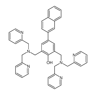 2,6-双[[双(2-吡啶甲基)氨基]甲基]-4-(2-萘)苯酚结构式