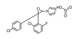1-[3-(2-chloro-6-fluorophenyl)-3-(4-chlorophenyl)oxiran-2-yl]imidazole,nitric acid结构式